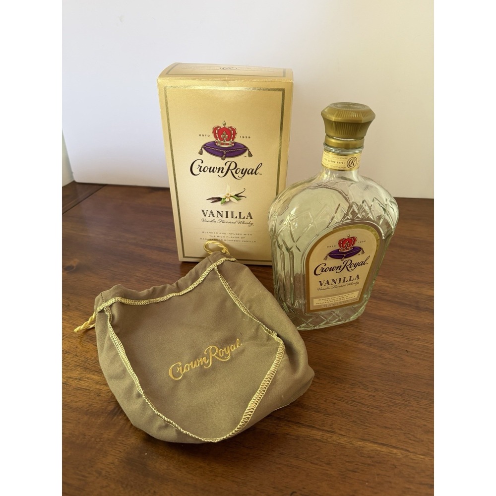 Crown Royal VANILLA Empty Bottle Box & Bag 750ml
